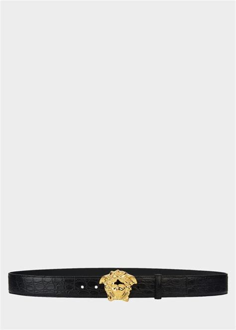 versace crocodile belt|Croc.